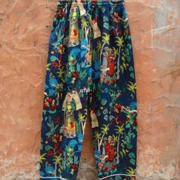 BRAND NEW Blue Frida khalo Pj Set Cotton Night Wear Bridesmaid Pajama Set - Picture 4 of 5
